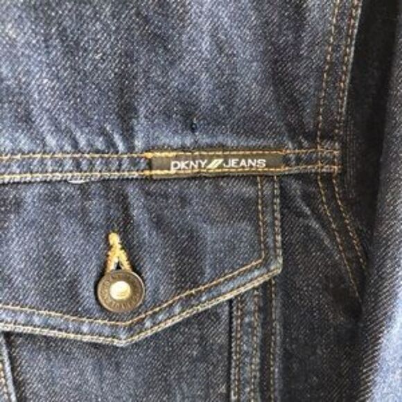 DKNY JEANS Dark Denim Jean Jacket XS - Picture 3 of 4